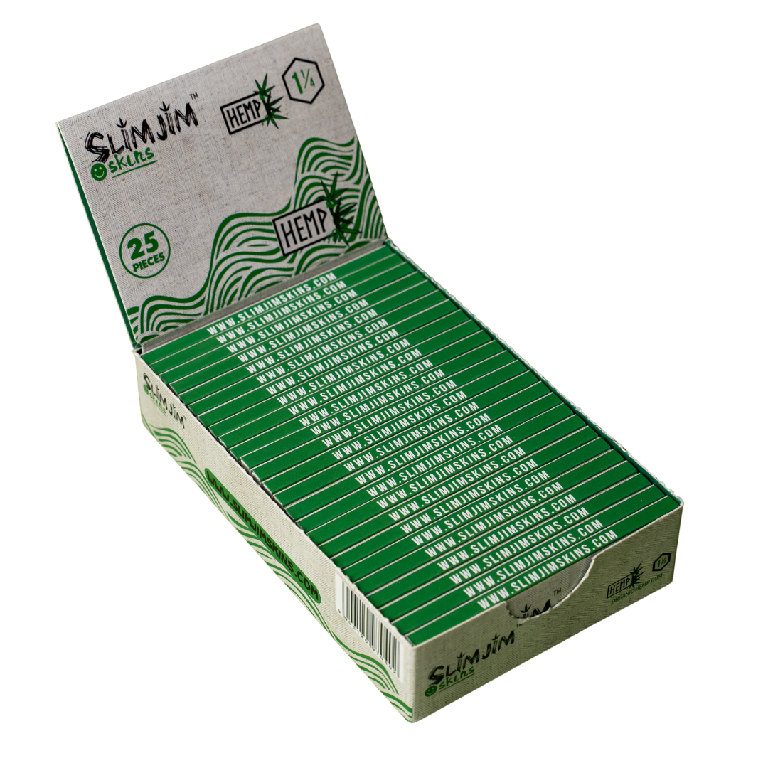 Slimjim - Hemp 1 1/4th Size Papers - Box of 25