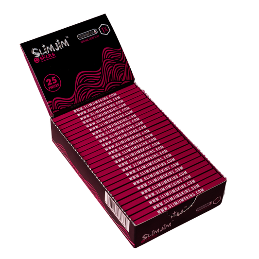 Slimjim - Original 1 1/4th Size Rolling Papers – Box of 25 Packs 1 - 1/4" Size SLIMJIM