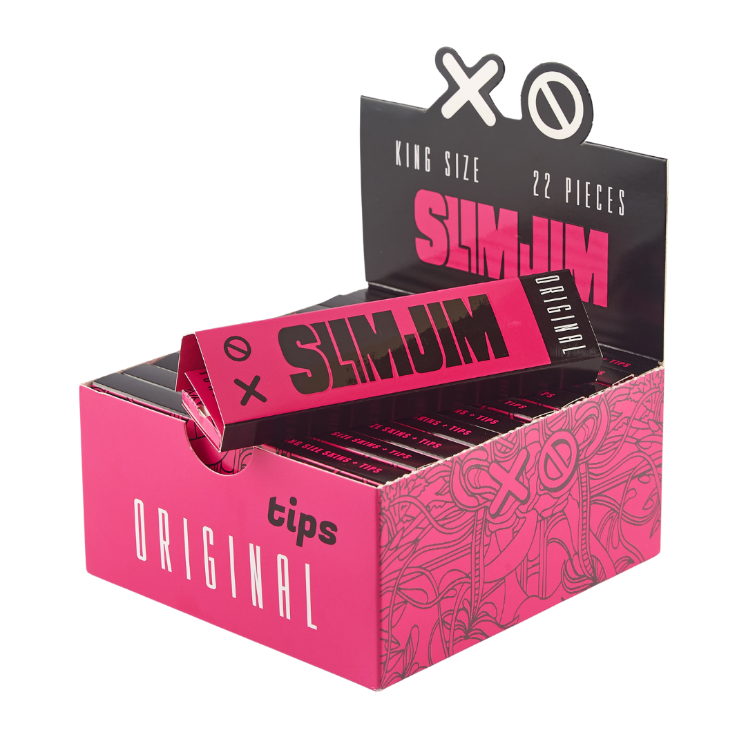 Slimjim - Original King Size Skins + Tips (Box of 22) King Size SLIMJIM