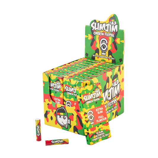 Slimjim - Camo Carbon Filters (6mm) (Pack of 10) Filter Tip SLIMJIM EUROPE