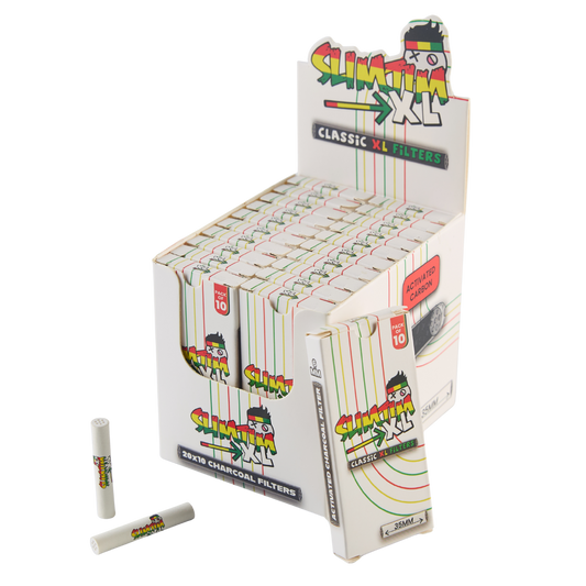 Slimjim - Classic XL Carbon Filters (6mm) (Box of 20) Filter Tips | Slimjim Europe