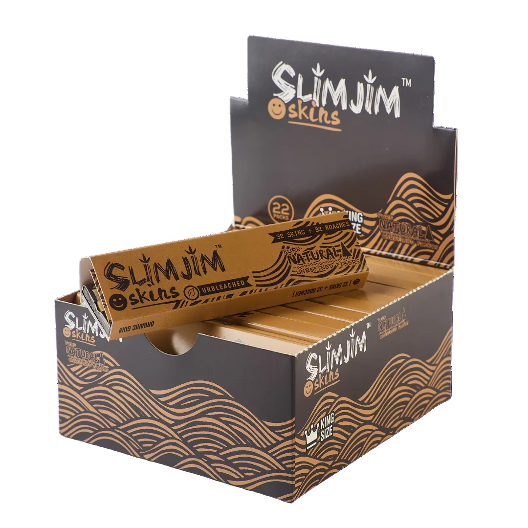 Slimjim - Natural King Size Skins + Tips (Box of 22) King Size SLIMJIM EUROPE