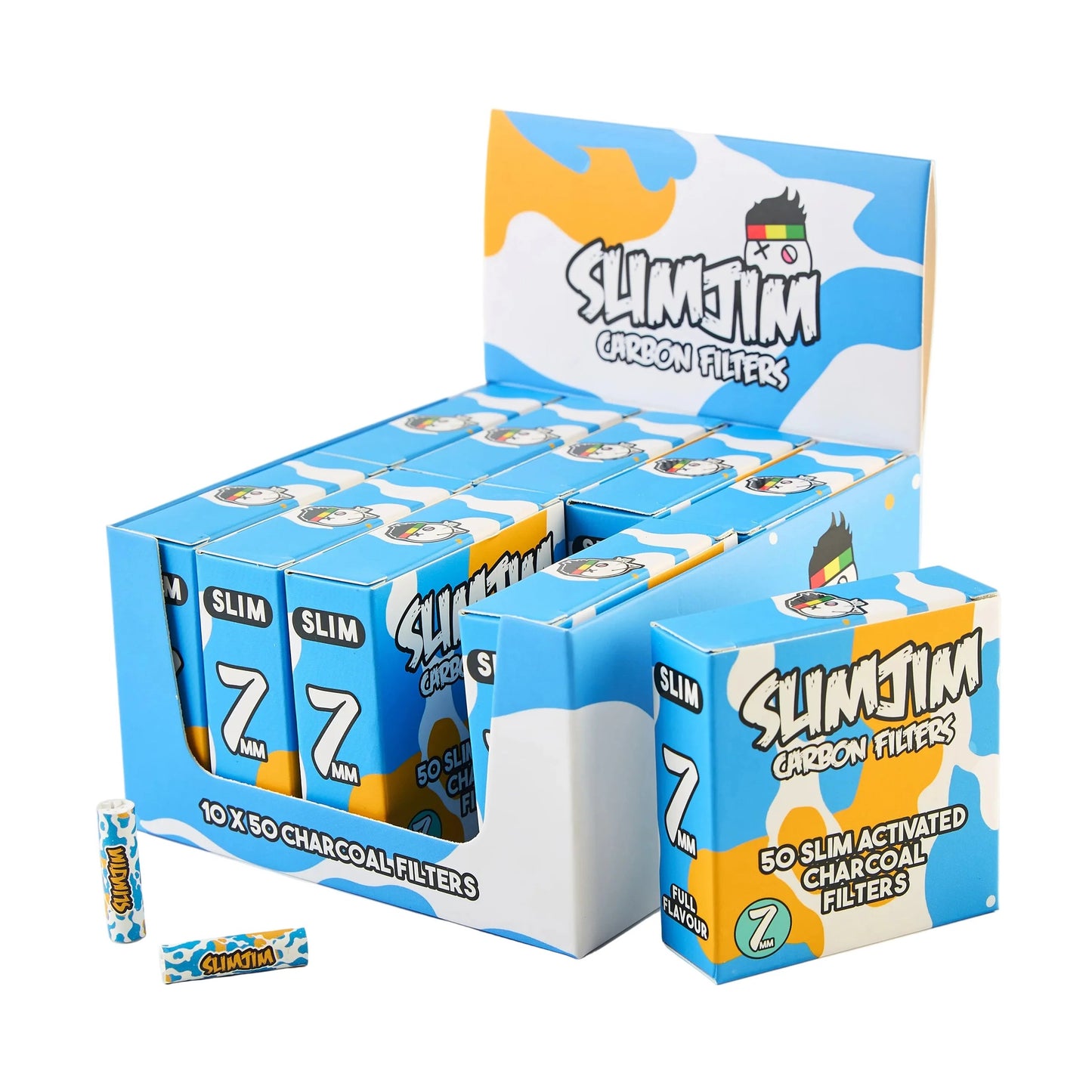 Buy Slimjim - Splash Carbon Filters (7mm) (Pack of 50) - (Box of 10) online | Slimjim Europe
