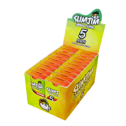 Slimjim - Super Slim Carbon Filters (5mm) (Pack of 10) - (Box of 20)
